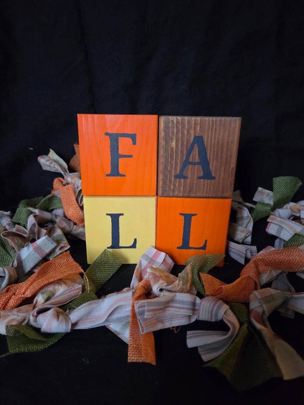 Handmade Wooden FALL Blocks | Farmhouse Autumn Tabletop Decor